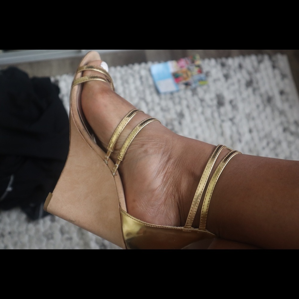 Signature gold sandals